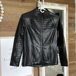 NWT Spanx Faux Leather Moto Jacket Small Small
